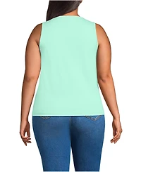 Lands' End Plus Supima Keyhole Tank