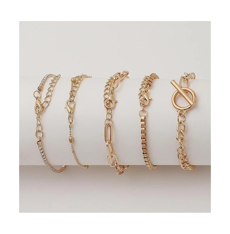 Sohi Gold-Plated Everyday Hand Bracelet Sets