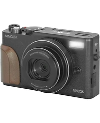 Minolta MND35 64MP 4K Ultra Hd Wi-Fi Digital Camera without Memory Card, Black