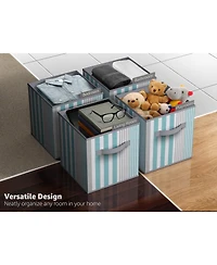Sorbus 11 Inch Foldable Fabric Storage Cube Bin with Handles - for Organizing Pantry, Closet, Nursery, Playroom, & More