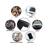 5ft x 100ft Car 3D Carbon Fiber Vinyl Wrap Sticker Roll Vehicle Motorcycle Black