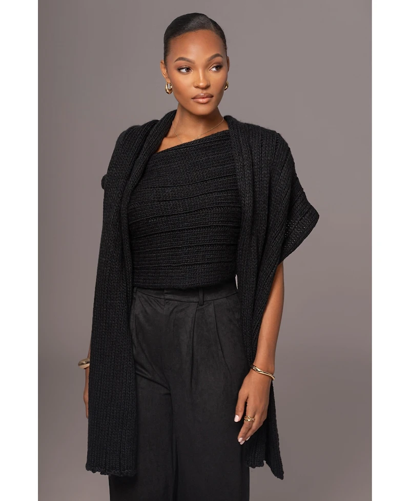 Jluxlabel Women's Soft Life Cable Knit Sweater Top