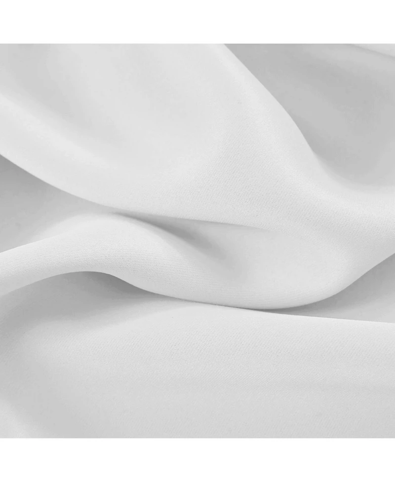 Kate Aurora 1 Piece White Light Filtering Grommet Top Window Curtain Panel