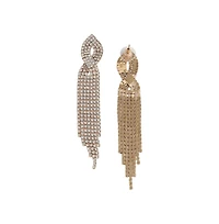 Sohi Silver-Plated Artificial Stone Drop Earrings