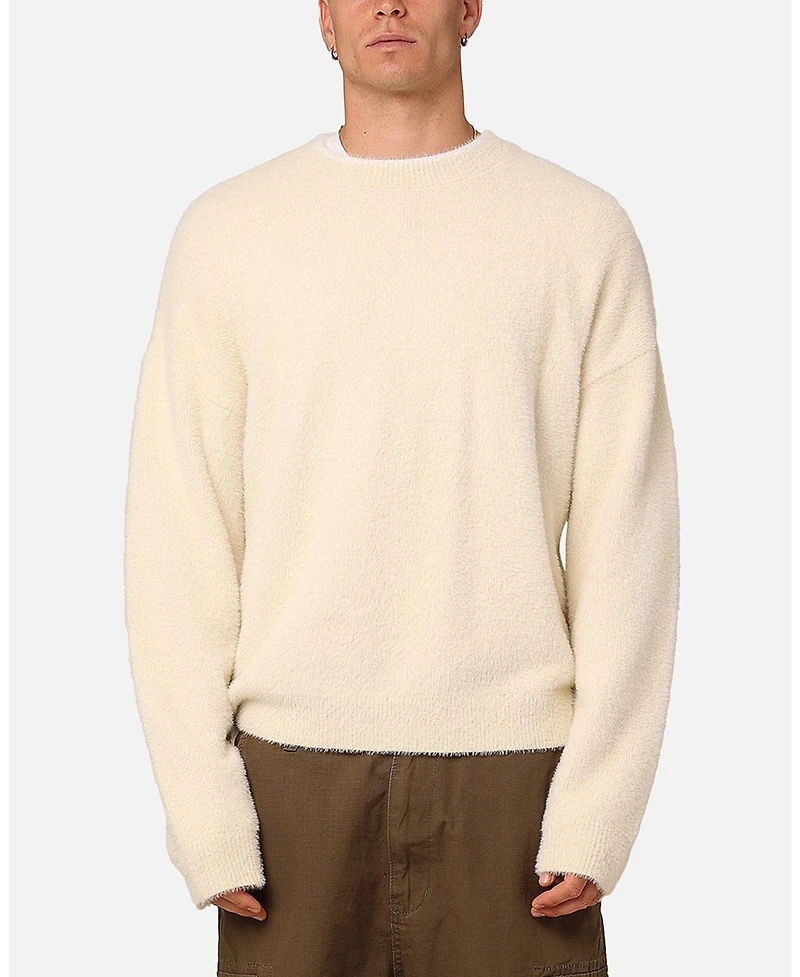 Xxiii Men's Crew Neck Fluffy Sweater