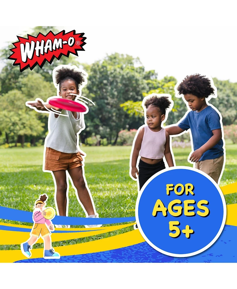 Wham-o Frisbee Go Pack Flying Disc, 9 Inch Lightweight Colorful Toy Set for Beginners Outdoor Game