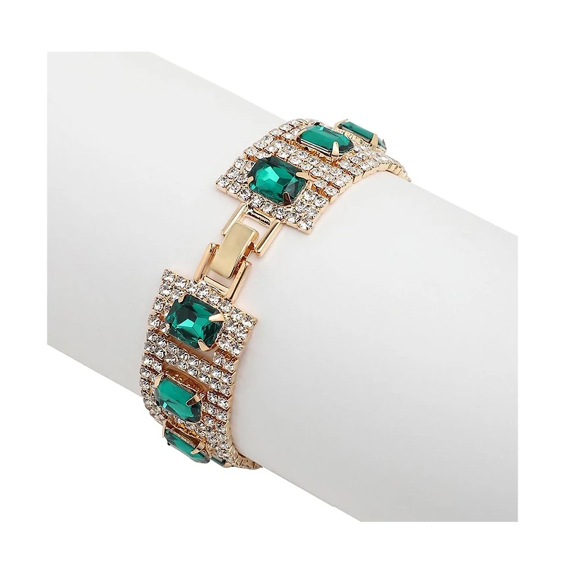 Sohi Gold-Plated Stones Bracelet