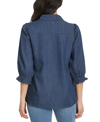 Gloria Vanderbilt Women's Puff-Sleeve Shirt