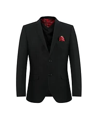 Elie Balleh Boys Black Slim Fit Melange Jacket