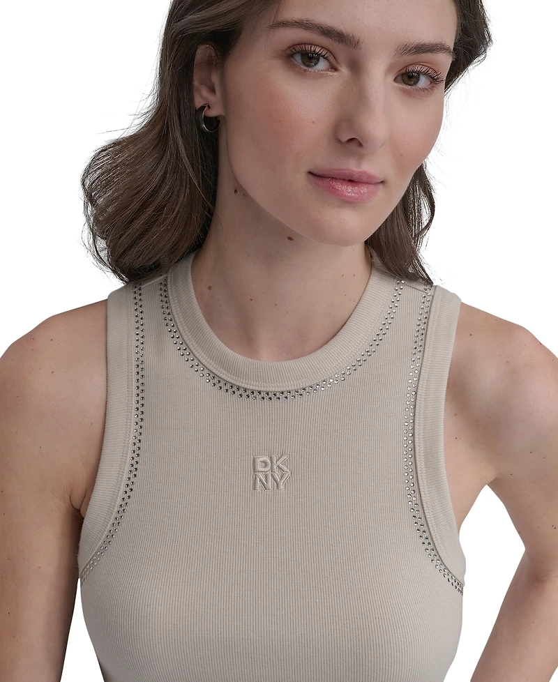 Dkny Jeans Women's Studded Crewneck Tank