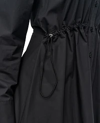 Dkny Jeans Women's Collared Cotton Long-Sleeve Shirtdress