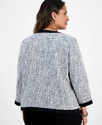 Kasper Plus Tweed Framed Jacket