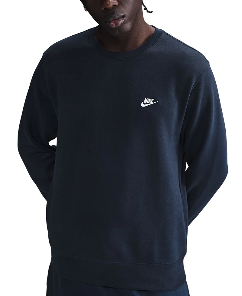Nike Men's Pullover Fleece Crewneck Logo Sweatshirt