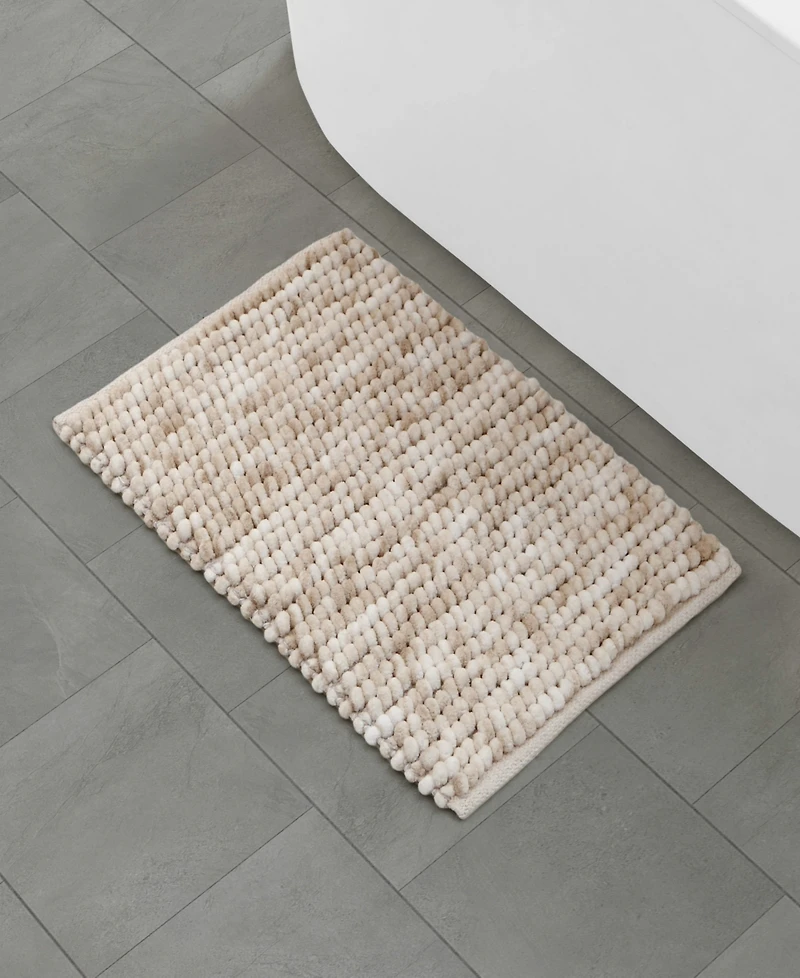 French Connection Space Dye Chunky Chenille Bath Rug
