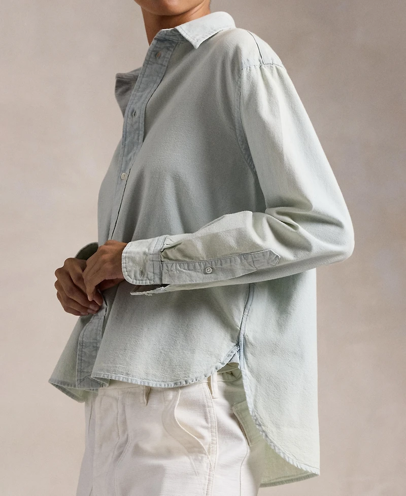 Polo Ralph Lauren Women's Cropped Boxy Chambray Shirt