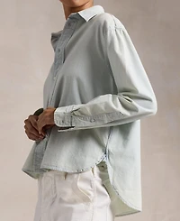 Polo Ralph Lauren Women's Cropped Boxy Chambray Shirt