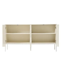 Curved Door Sideboard - Elegant Storage for Living Spaces