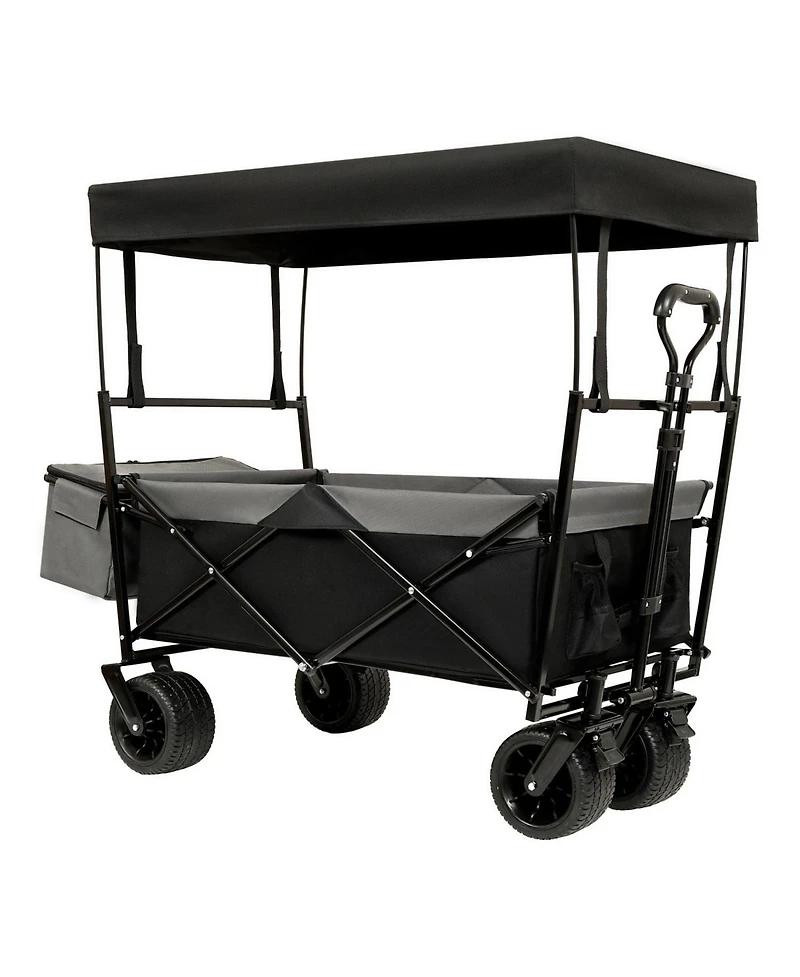 Collapsible Wagon with Canopy & All-Terrain Wheels