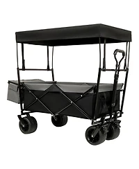 Collapsible Wagon with Canopy & All-Terrain Wheels