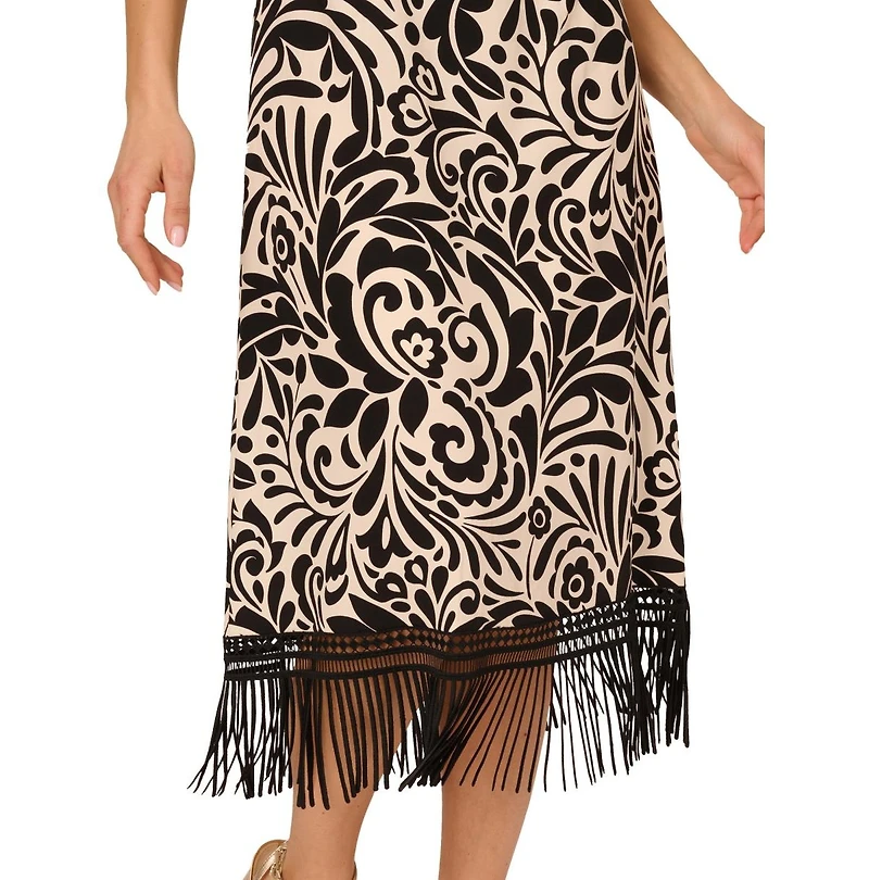 Adrianna Women's Sleeveless Halter Midi Dress