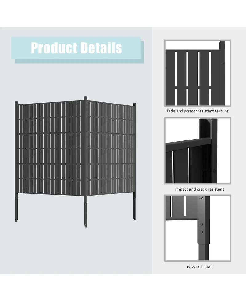 Outdoor Privacy Screen Fence Panels - 47x47" - All-Weather