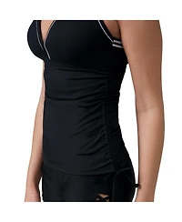 Free Country Women's Track Stripe Tankini Top