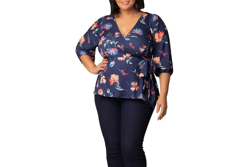 Women's Plus Nina V-Neck Wrap Top