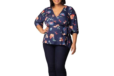 Women's Plus Nina V-Neck Wrap Top