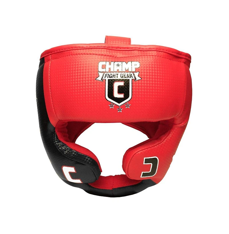 The Champ Boxing Headgear Lightweight, Durable, Adjustable Sparring Gear for Training, Kickboxing, Mma, Muay Thai, Red/Black