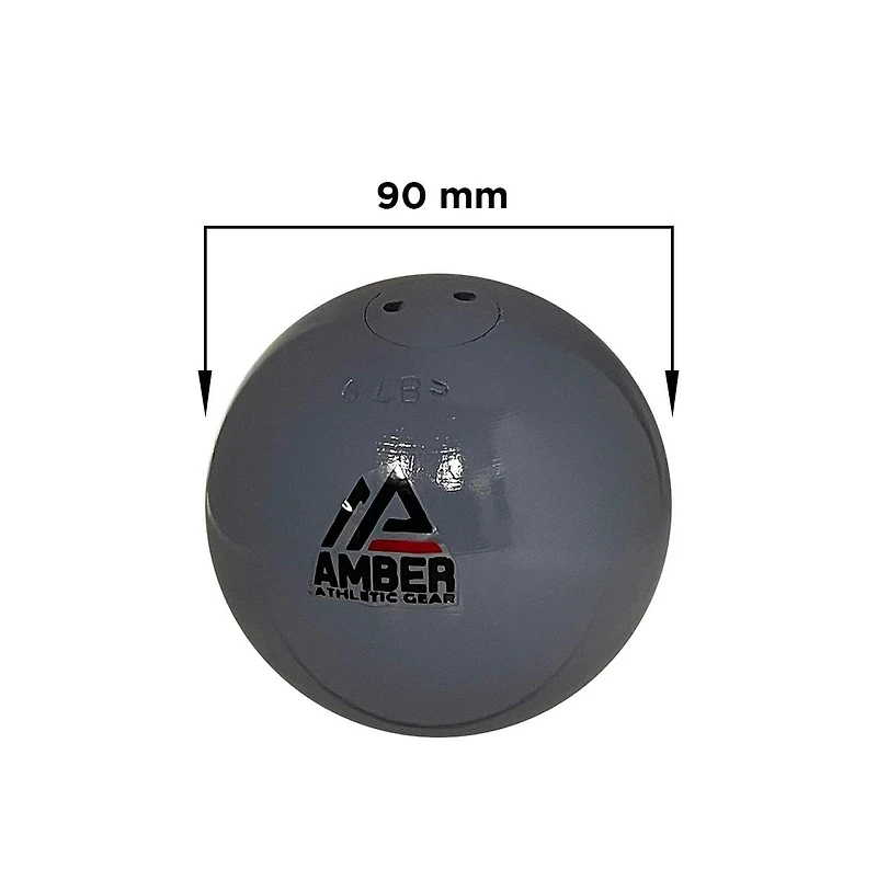 Amber Fight Gear Precision Performance 2.72kg/6lb Iron Shot Put Versatile Training and Competition Excellence with Sturdy Cast Iron Build and Durable