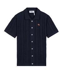Members Only Men's Jc Polo Cable Knit Sweater