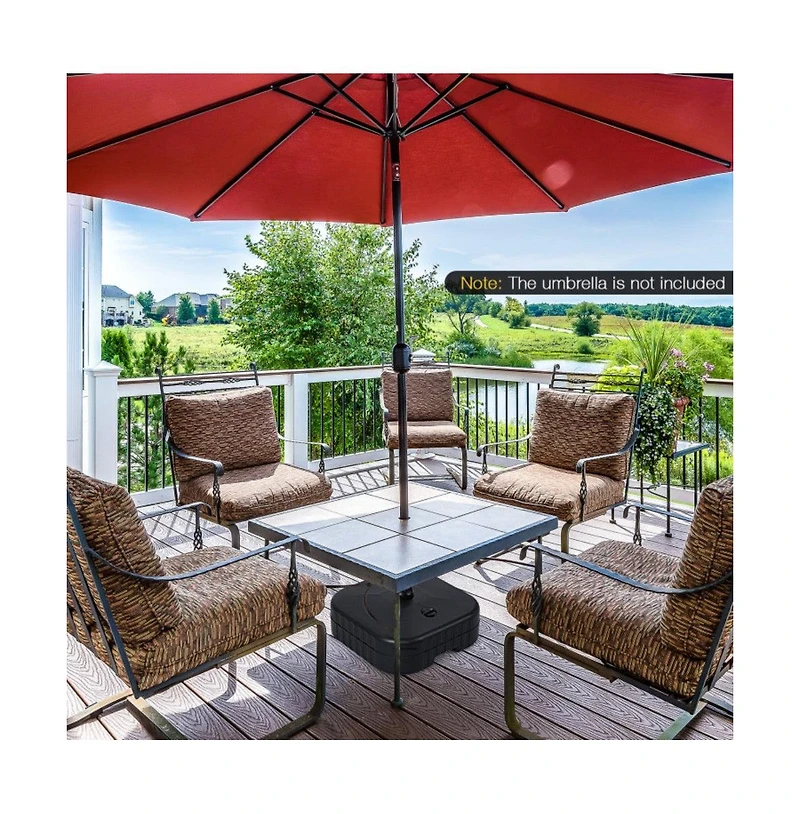 Patio Fillable Umbrella Base Fit 1.5 Inch Umbrella Poles for Yard Poolside