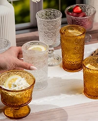 Qualia Glass Cameo Highball Glasses, Set of 4