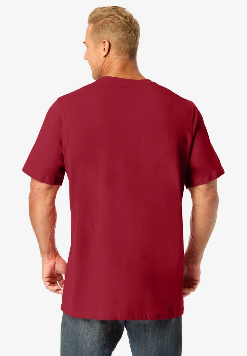 Boulder Creek Big & Tall by KingSize Heavyweight Longer-Length Crewneck T-Shirt