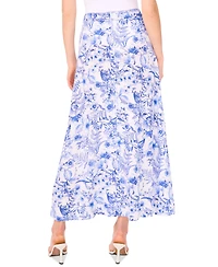 CeCe Women's Floral-Print Seamed Maxi Skirt