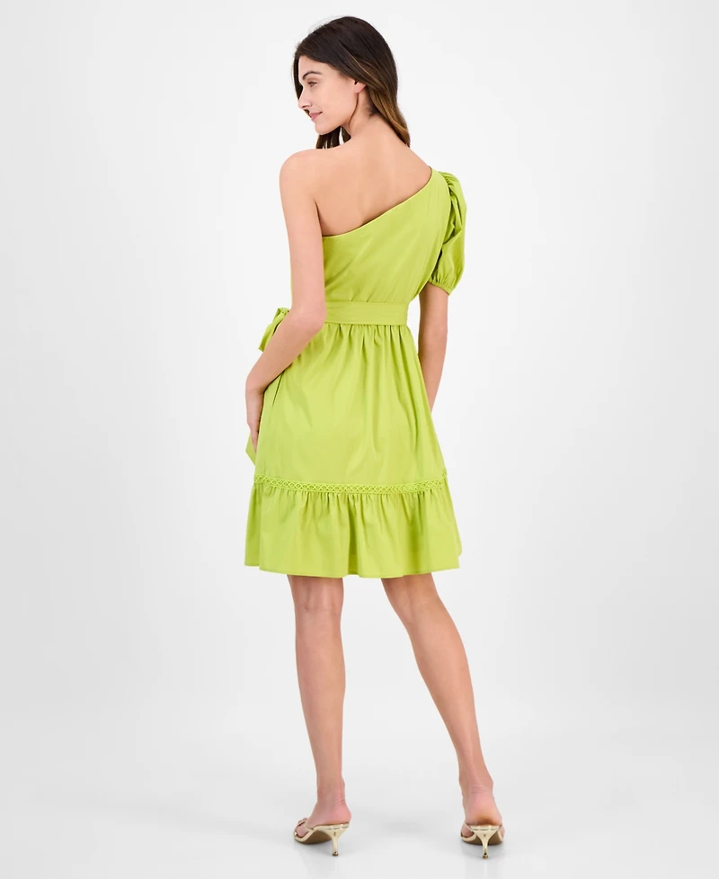 Anne Klein Women's Asymmetric One-Shoulder Fit & Flare Dress
