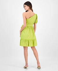 Anne Klein Women's Asymmetric One-Shoulder Fit & Flare Dress