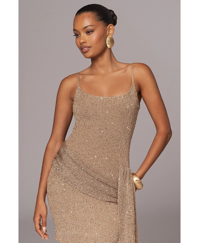 Jluxlabel Women's Golden Dusk Sequin Dress