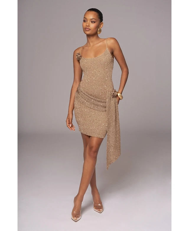Jluxlabel Women's Golden Dusk Sequin Dress | MainPlace Mall