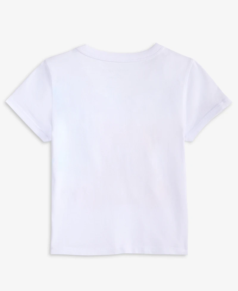 With Jules Big Girls Teddy Bear Graphic Cotton T-Shirt