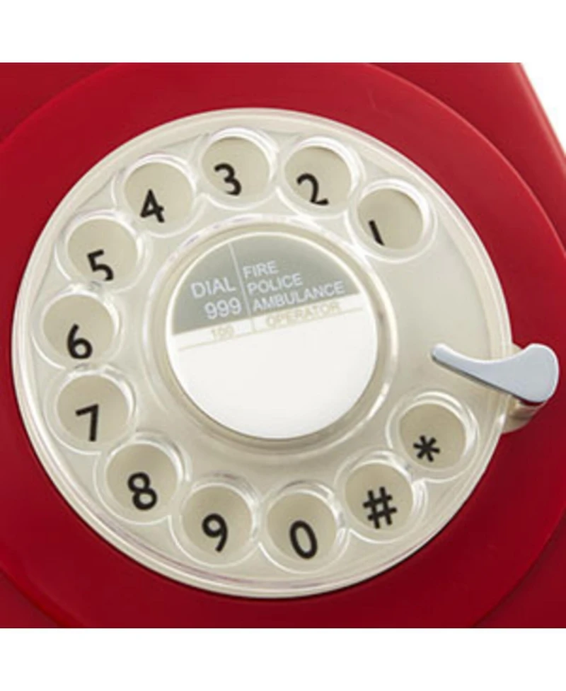Gpo Retro GPO746RRD 746 Desktop Rotary Dial Telephone - Red