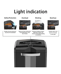 Bonsaii Paper Shredder, 18-Sheet 60-Minutes Shredder for Office Heavy Duty Cross-Cut Shredder with 6 Gallon Pullout Basket 4 Casters