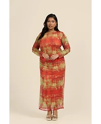 Fashion-szn Curve Women's Tye Dye Midi Dress