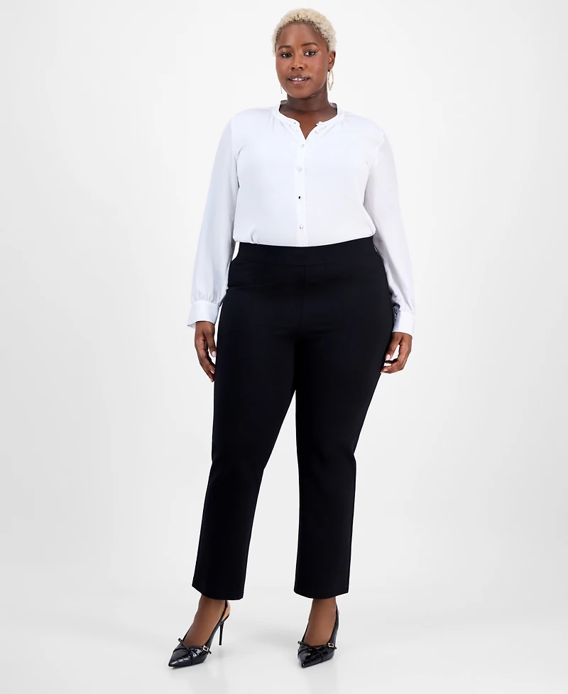 I.n.c. International Concepts Plus High-Rise Slim-Fit Ankle Pants, Macy's Exclusive