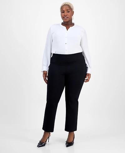 I.n.c. International Concepts Plus High-Rise Slim-Fit Ankle Pants, Macy's Exclusive