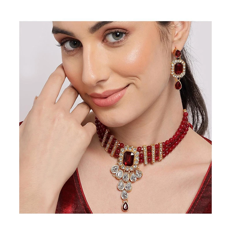 Sohi Stone-Block Jewellery Set