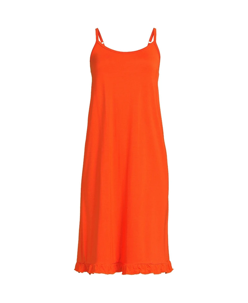 Lands' End Plus Cooling Knee Length Slip Nightgown