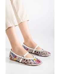 Fauna Mesh Mary Jane Flats