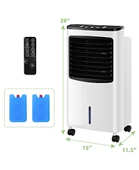 3-in-1 Portable Evaporative Air Conditioner Cooler with Remote Control for Home
