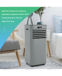 8000 Btu(Ashrae) 3-in-1 Portable Air Conditioner with Remote Control